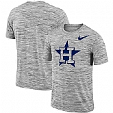 Houston Astros Nike Heathered Black Sideline Legend Velocity Travel Performance T-Shirt